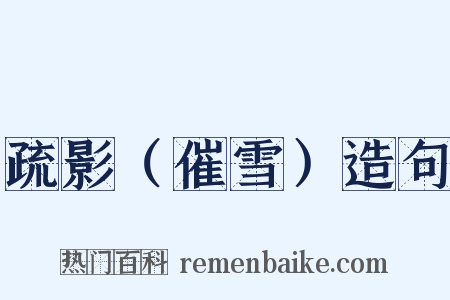 疏影（催雪）造句是什么意思的图片